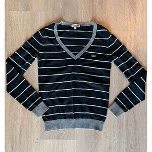 Women's Lacoste V-neck Sweater - Size 36